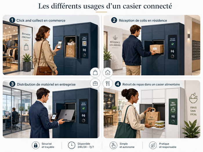 Exemples d’utilisation d’un casier connecté